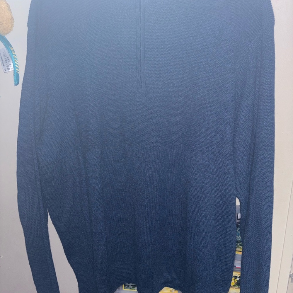 Dockers Men's Navy Zip-Up Sweater